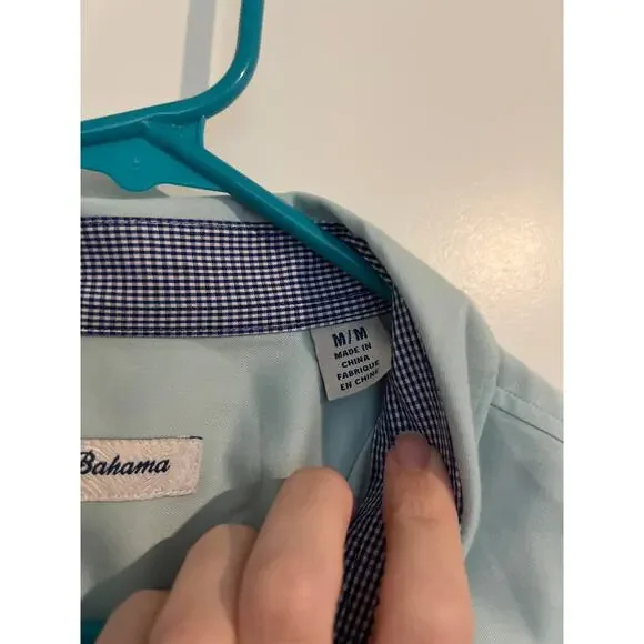 Tommy Bahama Blue Button-Down Shirt – Size Medium - Picture 4 of 6